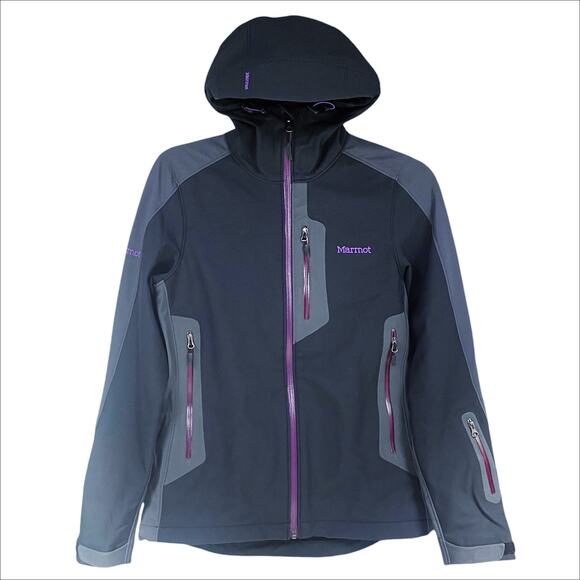 MARMOT Women's Reyna Softshell Polartec Fleece-Lined Hooded Jacket Size S - Picture 1 of 8